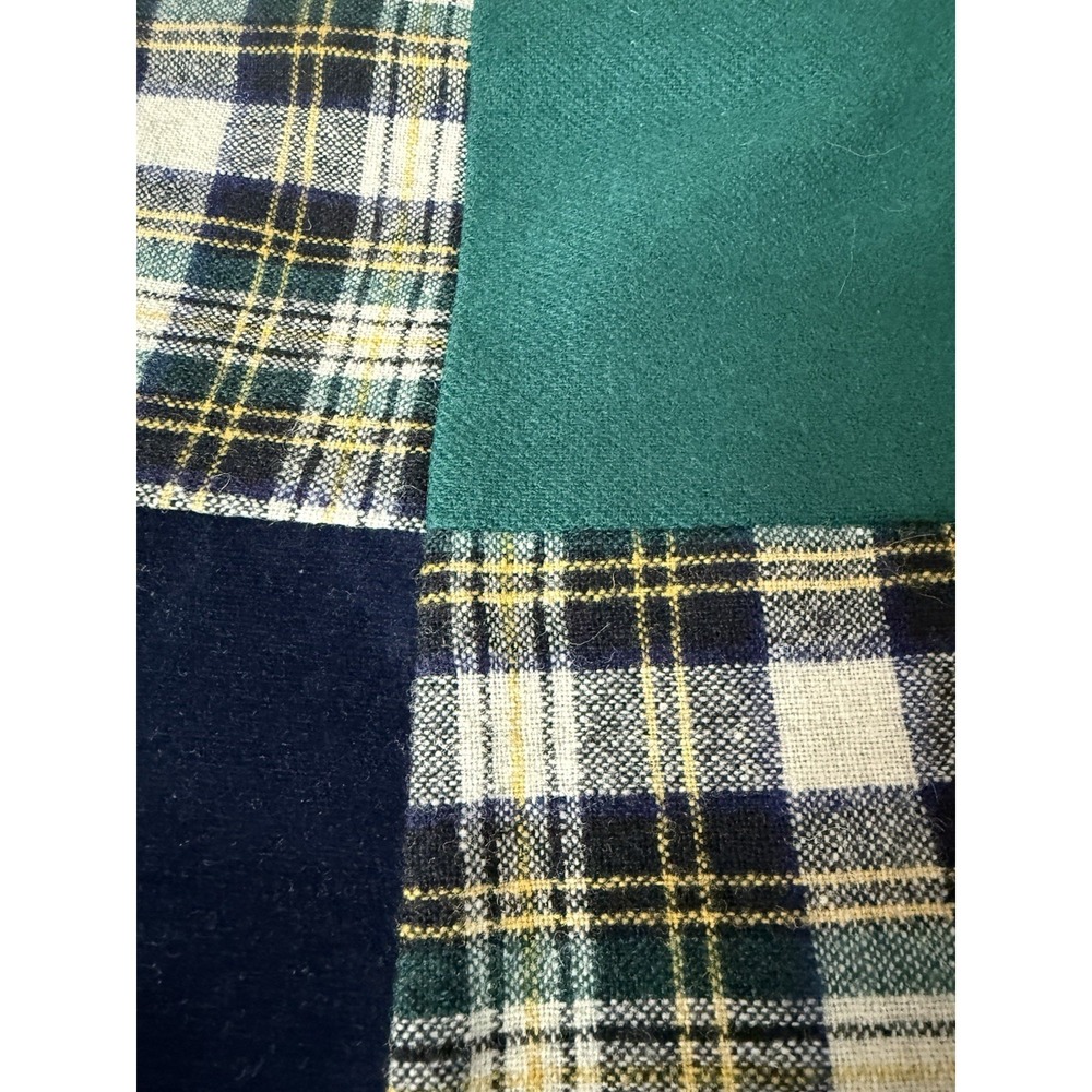 VTG Talbots Wool Plaid Patchwork Maxi Skirt Velvet 70s Style Boho Revival Sz S - Picture 3 of 16